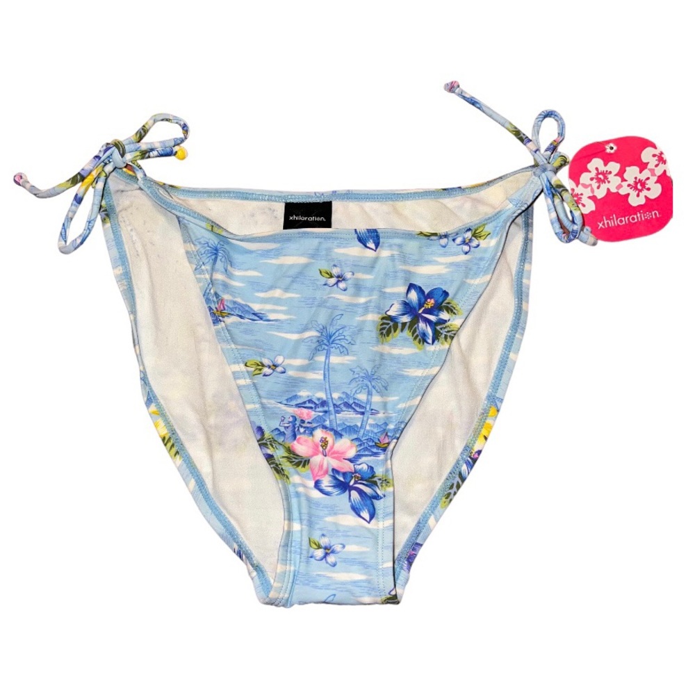 Y2K, Xhilaration High Cut Hawaiian Print Bikini Bottoms